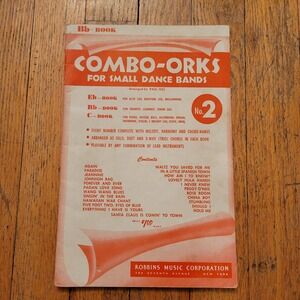 Combo Orks No 2 Small Dance Band Sheet Music Eb Bb C Books Paul Hill Vintage
